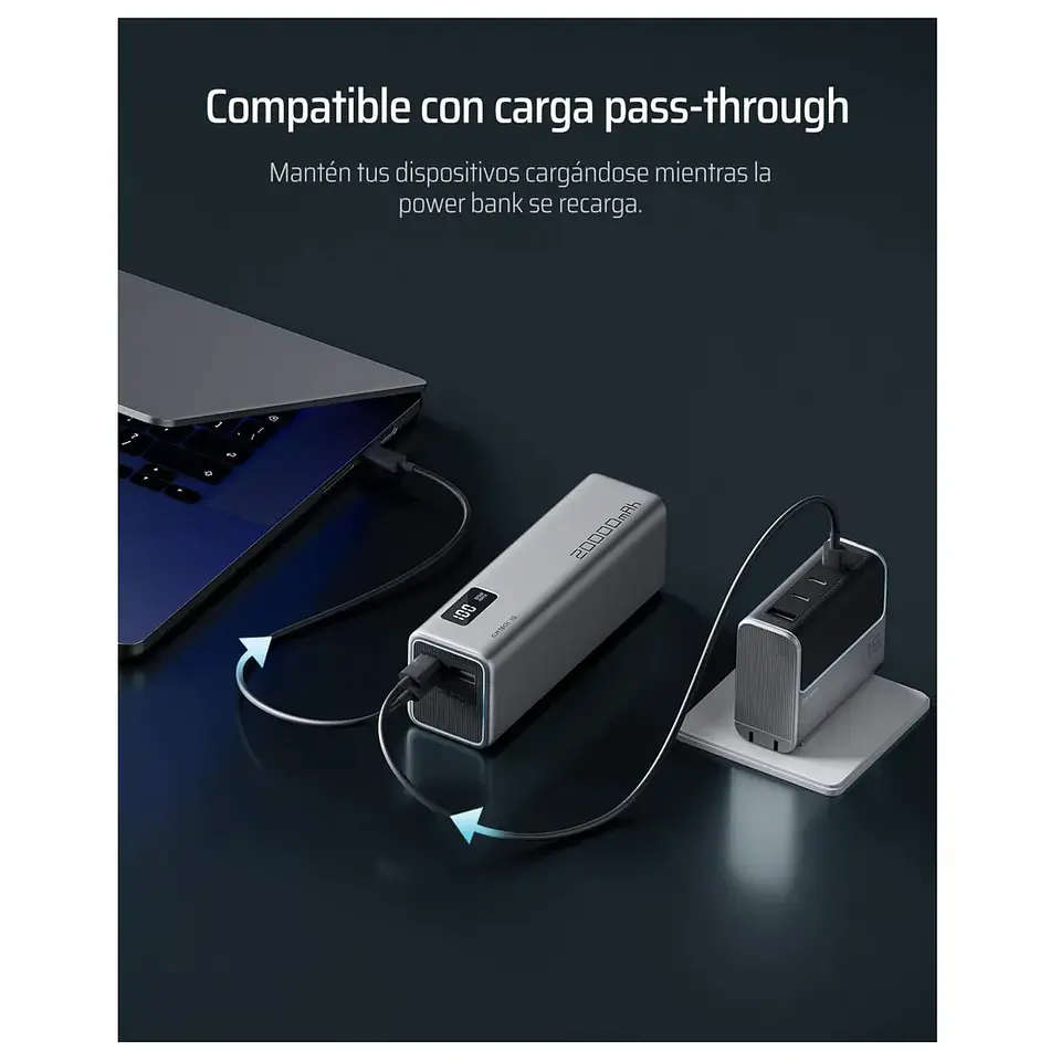 CUKTECH PB200 | Power Bank 20,000mAh 85W para Laptop, Celular y Tablet 3