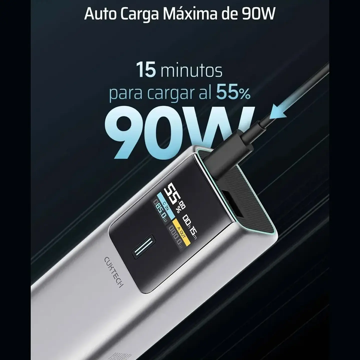 CUKTECH 10 Plus | Power Bank 15,000mAh 120W con Pantalla Digital 5
