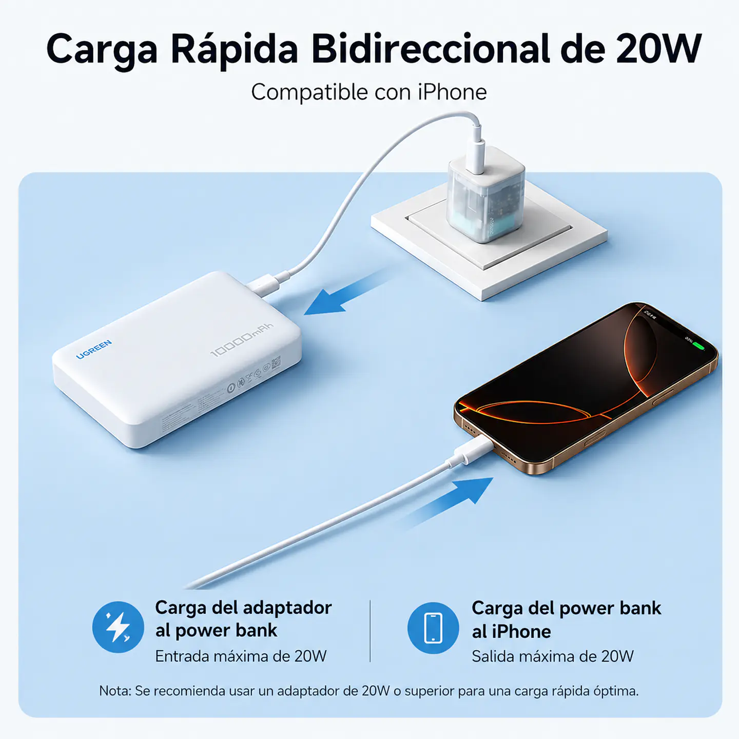 CUKTECH CP122M | Power Bank Magnético 10,000mAh 20W con Base de Carga 4