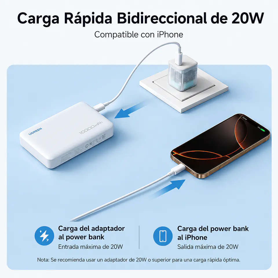 CUKTECH CP122M | Power Bank Magnético 10,000mAh 20W con Base de Carga 4
