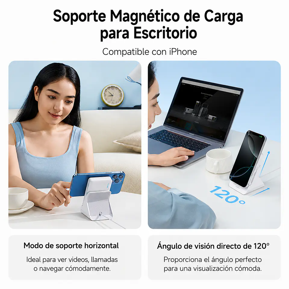 CUKTECH CP122M | Power Bank Magnético 10,000mAh 20W con Base de Carga 6