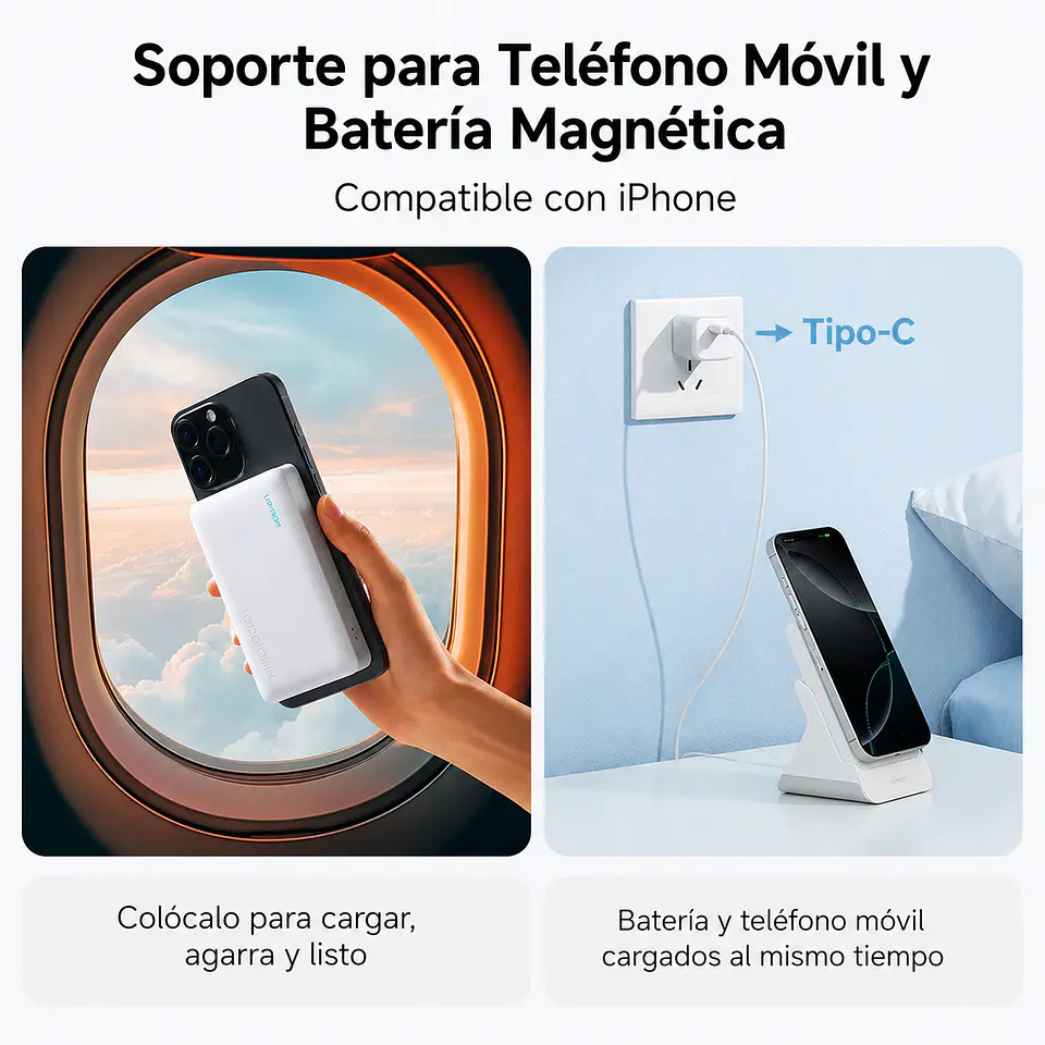CUKTECH CP122M | Power Bank Magnético 10,000mAh 20W con Base de Carga 3