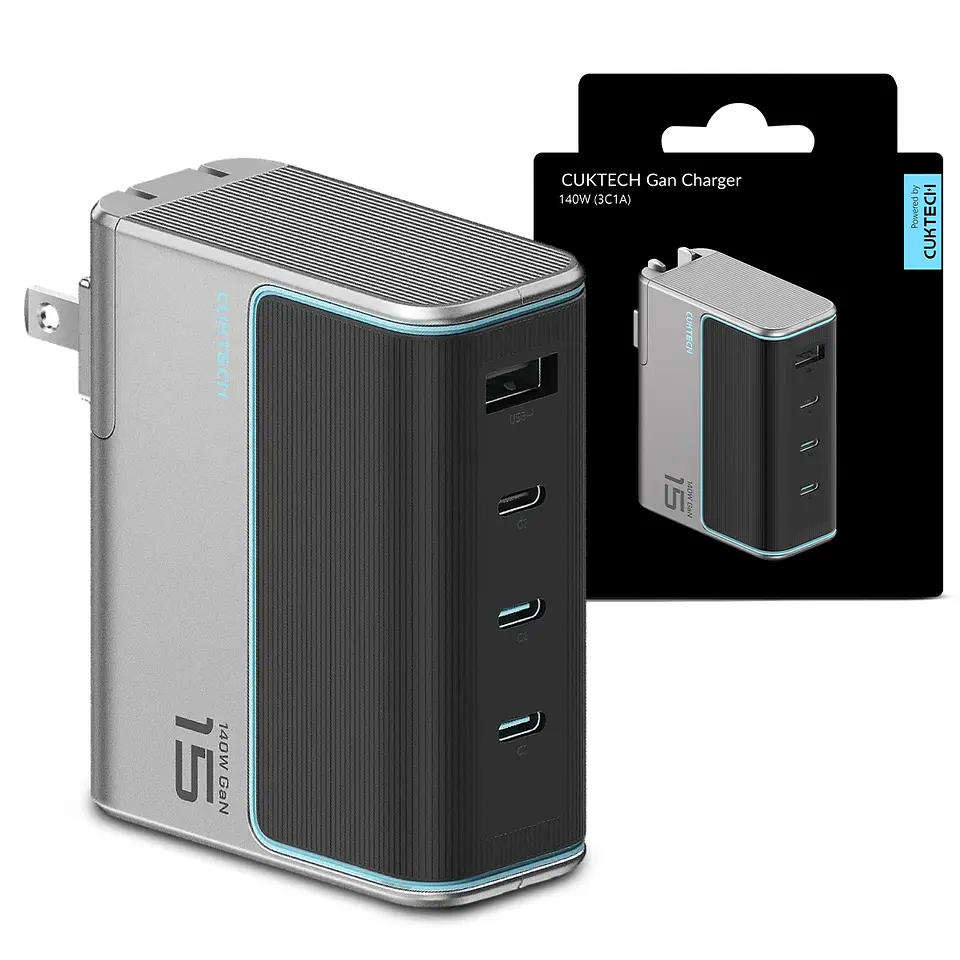 CUKTECH 140W GaN 3C1A | Cargador Rápido 4 Puertos con Cable USB-C 240W 2