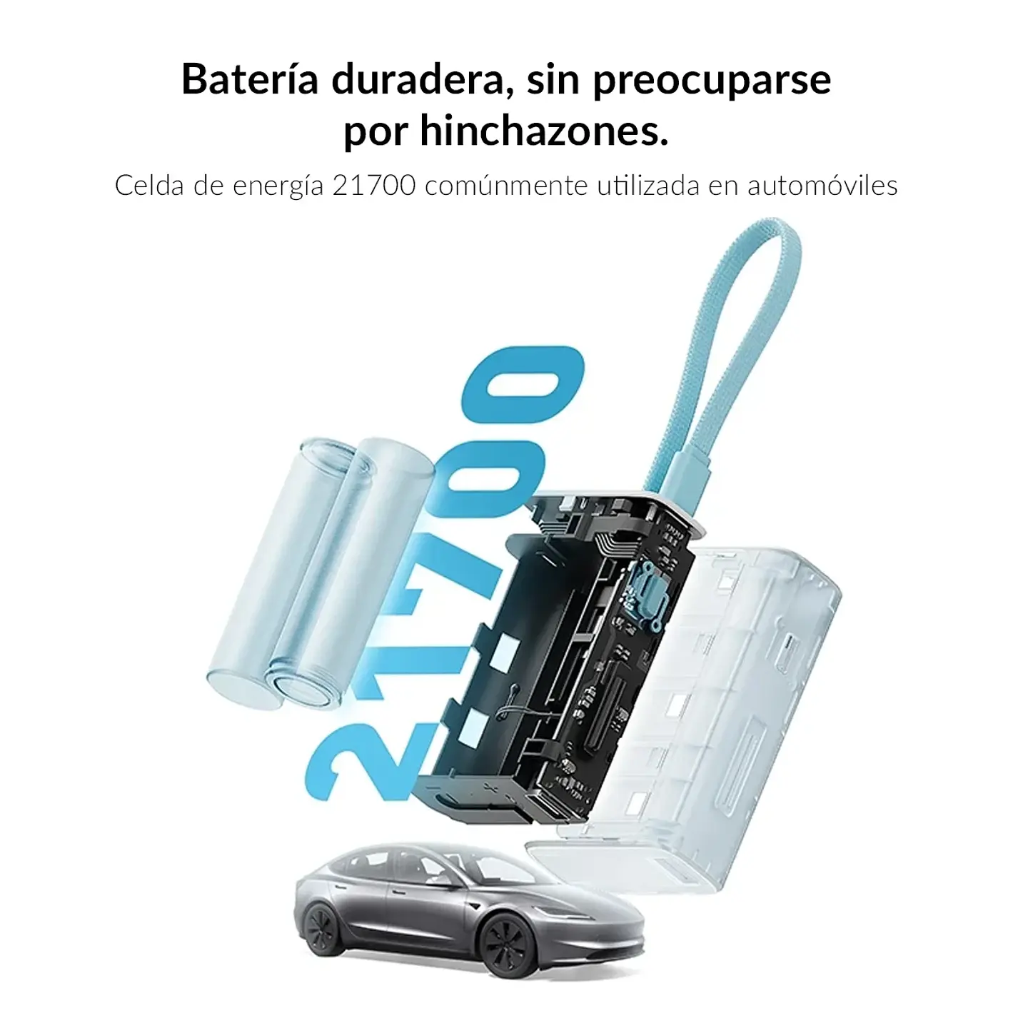 CUKTECH CP133L | Power Bank 10,000mAh 33W con Cable USB-C Integrado 3