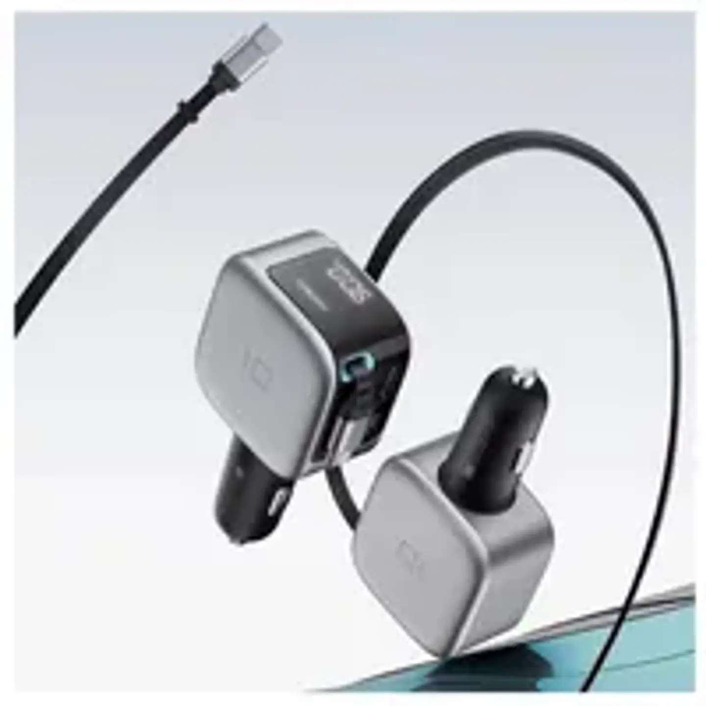 CUKTECH 10 | Cargador de Auto 100W con Cable USB-C Retráctil 3