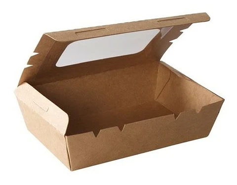 Estuche Kraft c/ventana  500 ml