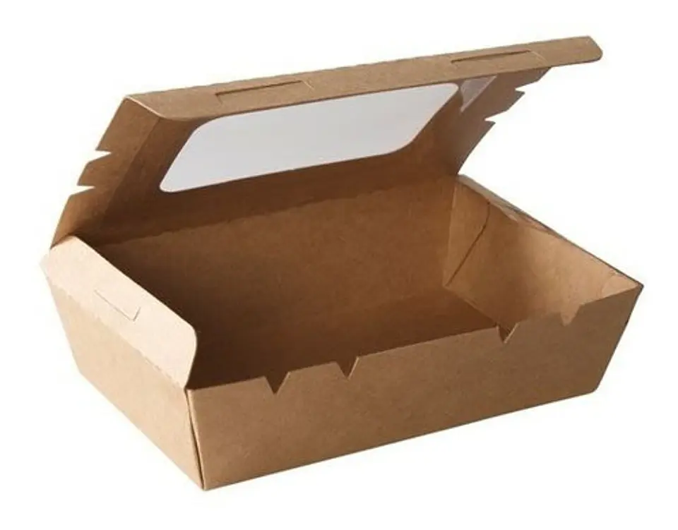 Estuche Kraft c/ventana 900 ml 2