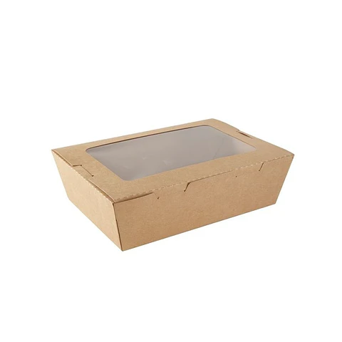 Estuche Kraft c/ventana 1600 ml