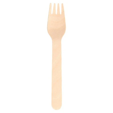 Tenedor De Madera 100 Un