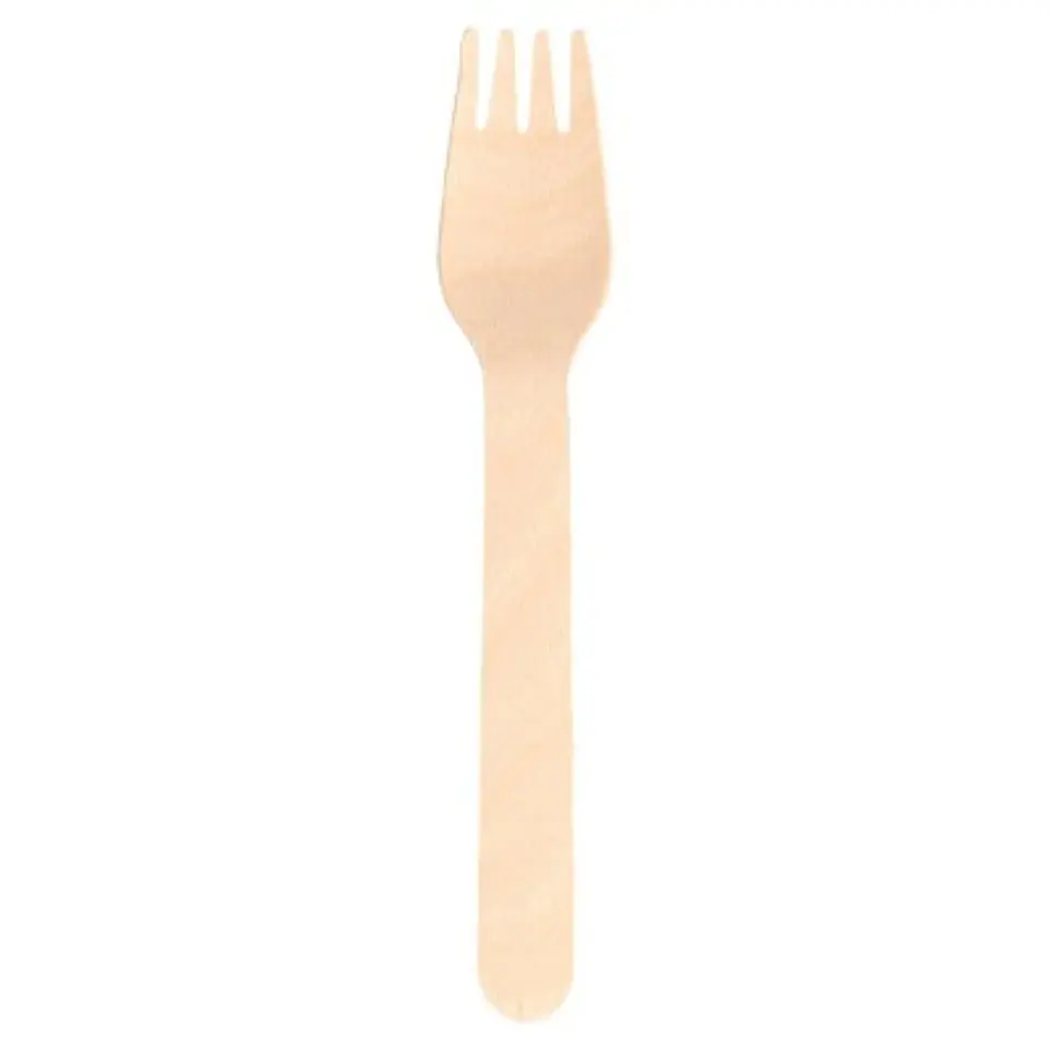 Tenedor De Madera 100 Un 1