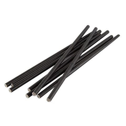 Bombilla Papel Negro 5x210 mm 200 Un