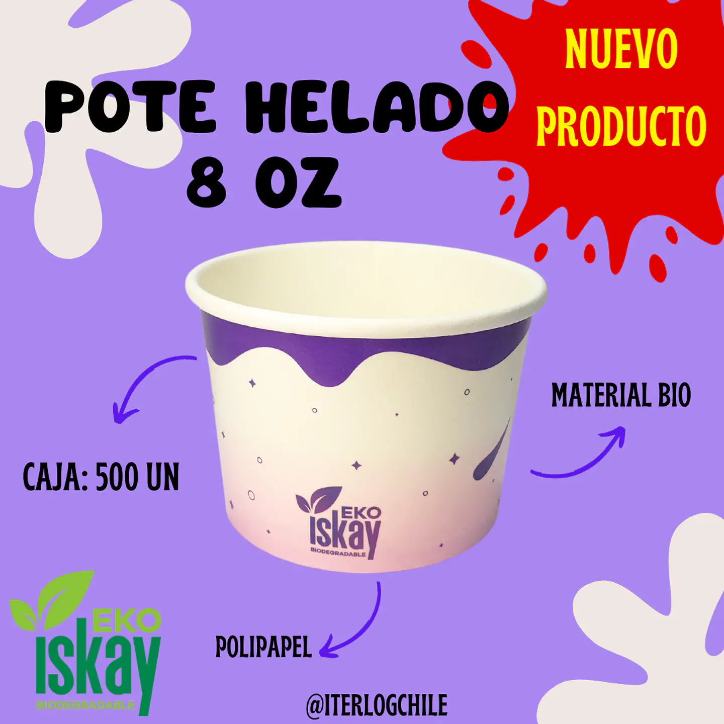 Pote Helado 8 oz 2