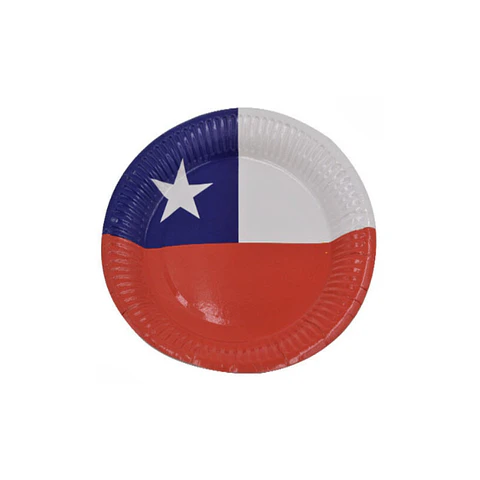 Plato Bandera Chilena