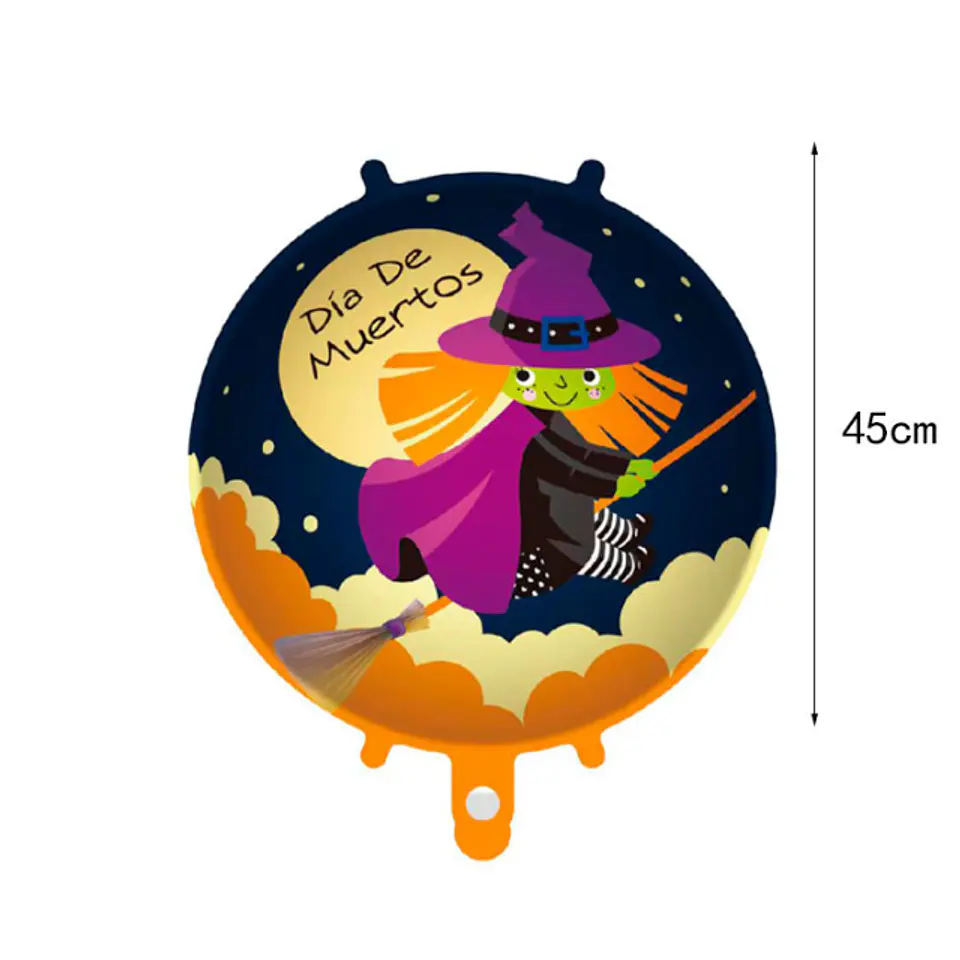Globo Metalico Día de Muertos Brujita 1