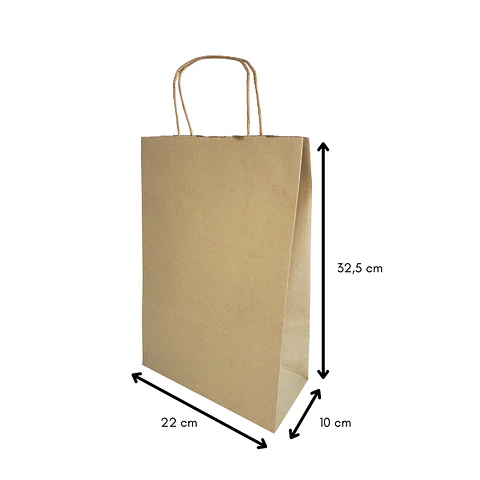 Bolsa Kraft Manilla 32,5x22x10