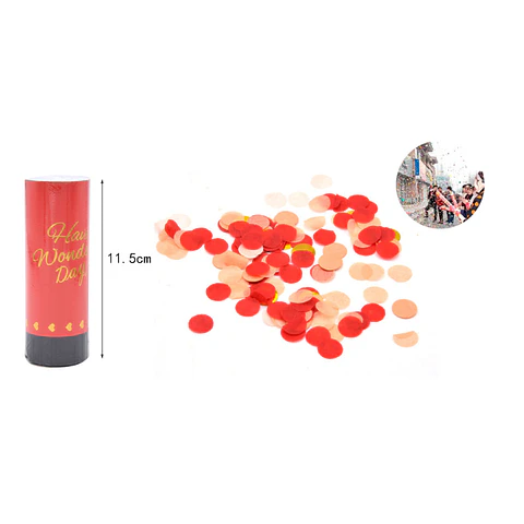 Lanza Confeti Rojo Pastel