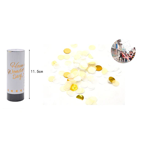 Lanza Confeti Blanco Pastel