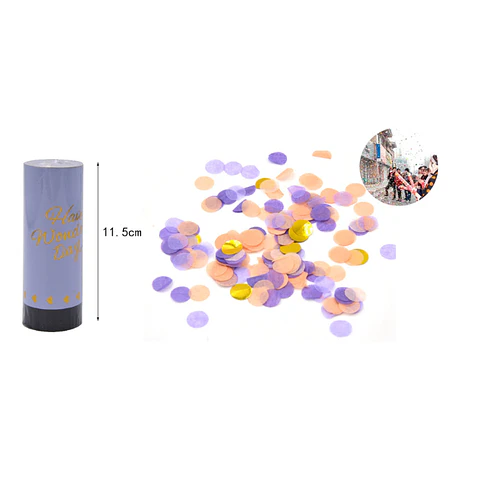 Lanza Confeti Morado Pastel
