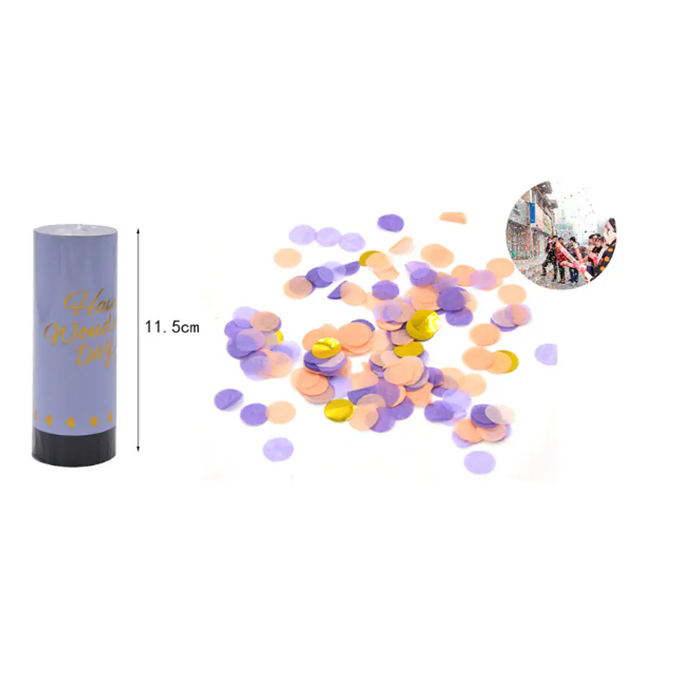 Lanza Confeti Morado Pastel 1
