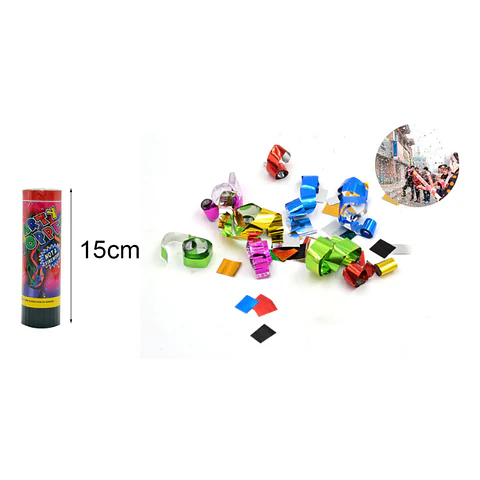 Lanza Confeti Colores Metalizados
