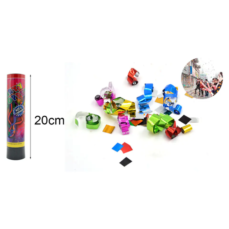 Lanza Confeti Colores Metalizados 1