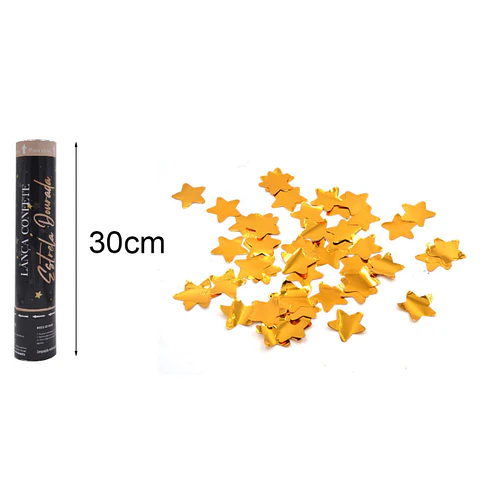 Lanza Confeti Estrellas Dorada