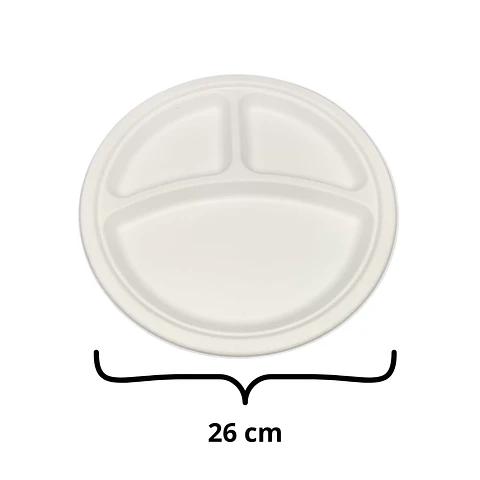 Plato Bio 26 cm 3 divisiones 25 Un (10")