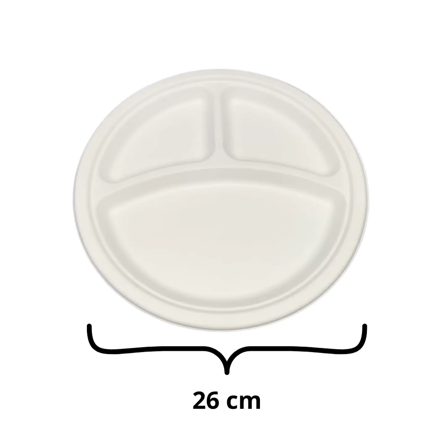 Plato Bio 26 cm 3 divisiones 25 Un (10