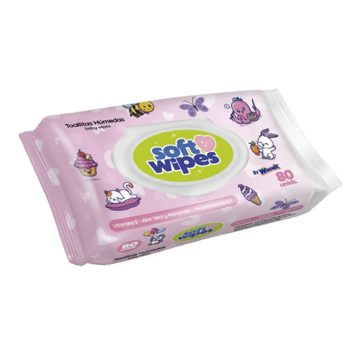 Toallitas Húmedas Bebe Rosado 80 Un 1