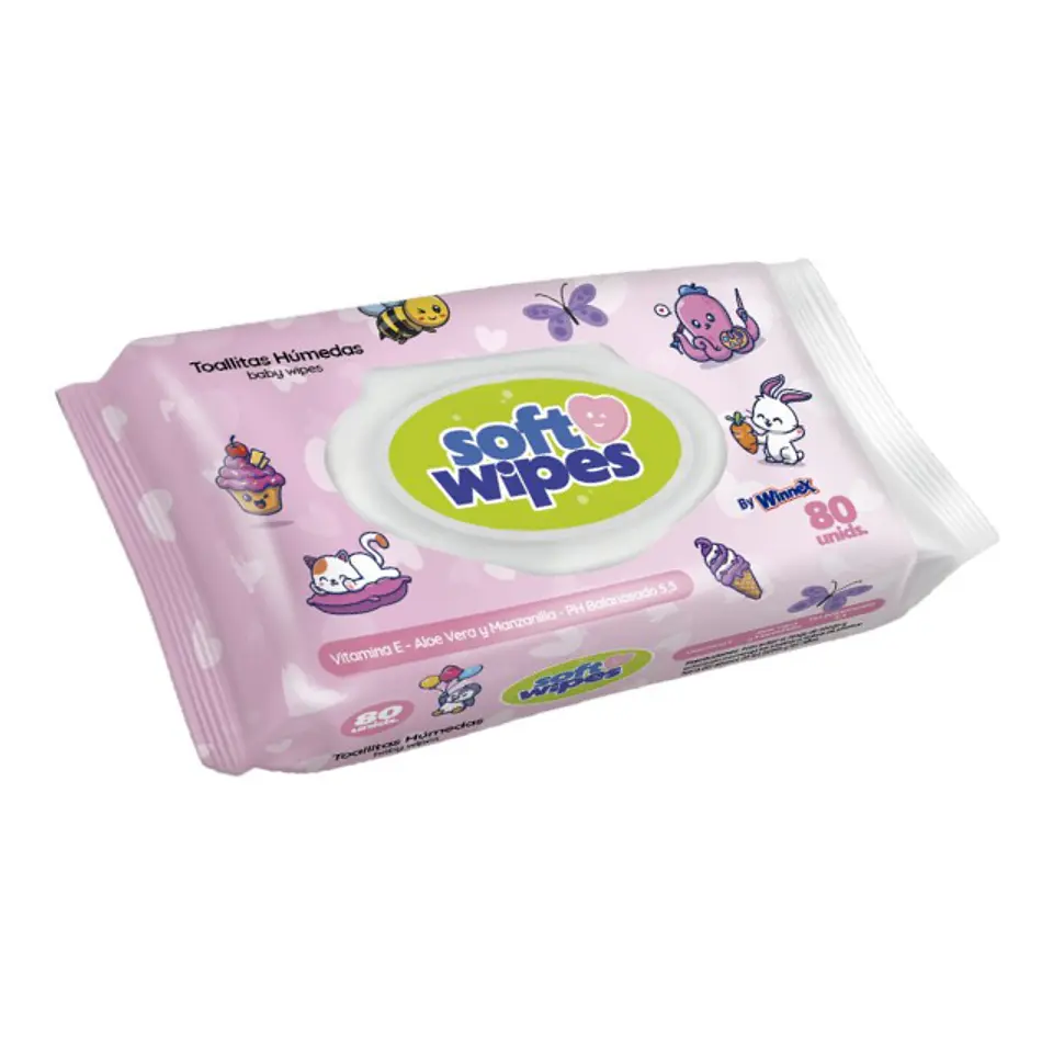 Toallitas Húmedas Bebe Rosado 80 Un 1