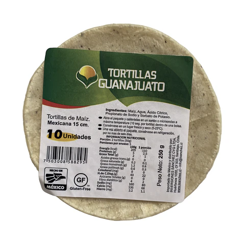 Tortillas Maíz Blanco 10 Un