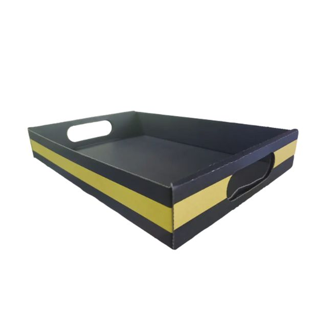Bandeja Desayuno Negro/Amarillo 10 UN 1