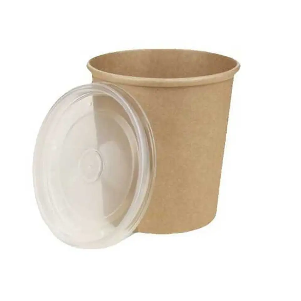 Pote Sopa Poli 16 Oz Kraft C/Tapa Pet (473 ML) 1