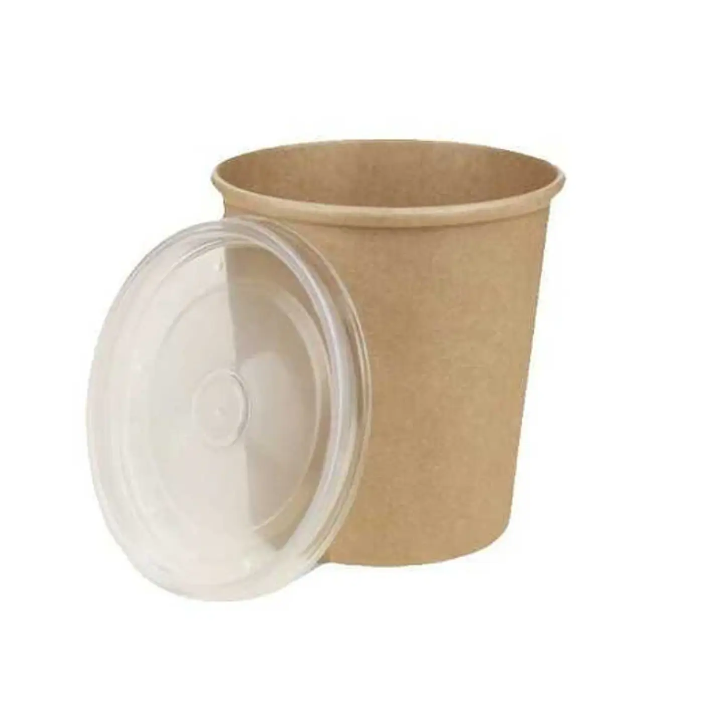 Pote Sopa Poli 12 Oz Kraft 1 Un c/Tapa Pet (360 ML) 1