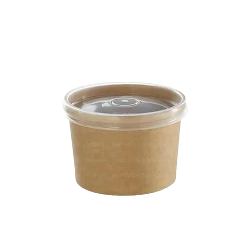 Pote Sopa Poli 8 Oz Kraft 1 Un c/tapa (240 ml)