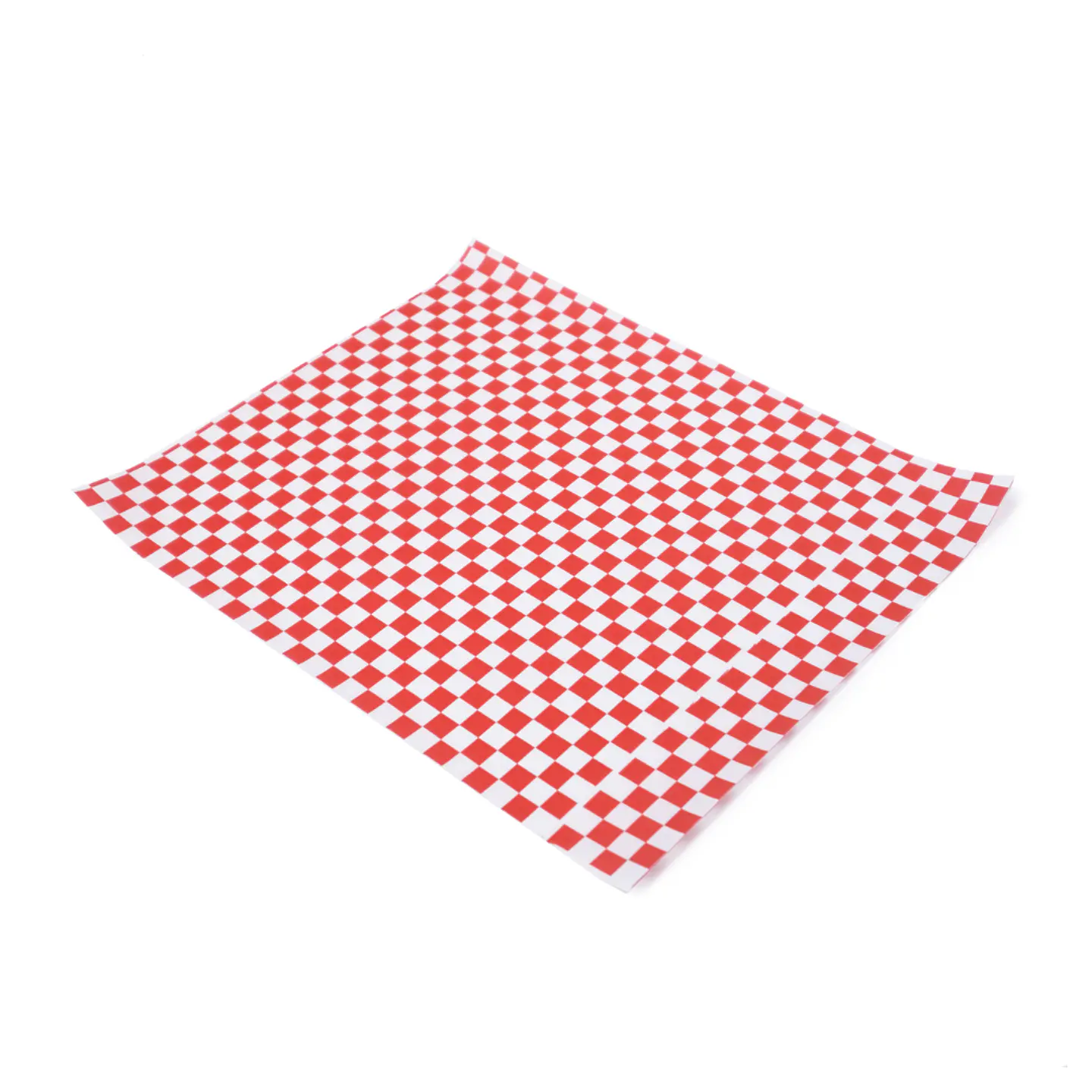 Papel Antigrasa 34X28 cm Cuadriculado Rojo 200 Un 1