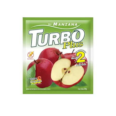 Refresco Polvo 20 GR Plus 2 LT Manzana