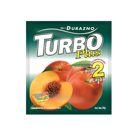 Refresco Polvo 20 GR Plus 2 LT Durazno
