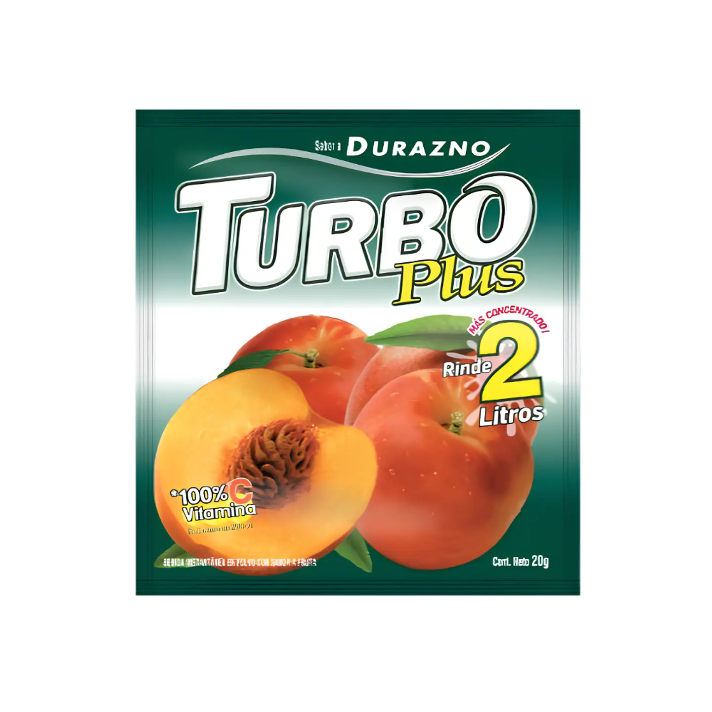 Refresco Polvo 20 GR Plus 2 LT Durazno 1
