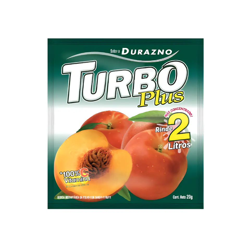 Refresco Polvo 20 GR Plus 2 LT Durazno 1