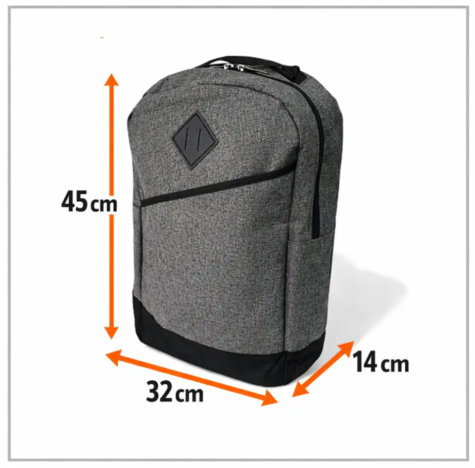 Mochila Notebook Unisex Tahg Duomo 17L Color Gris 4