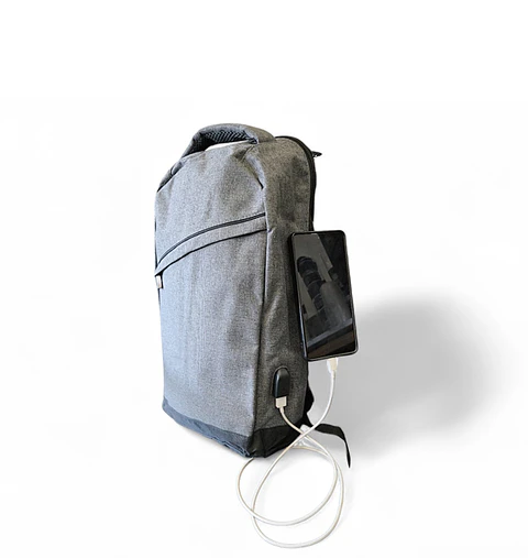 Mochila Notebook Hombre Mujer Tahg Duomo Tech 17l Color Gris