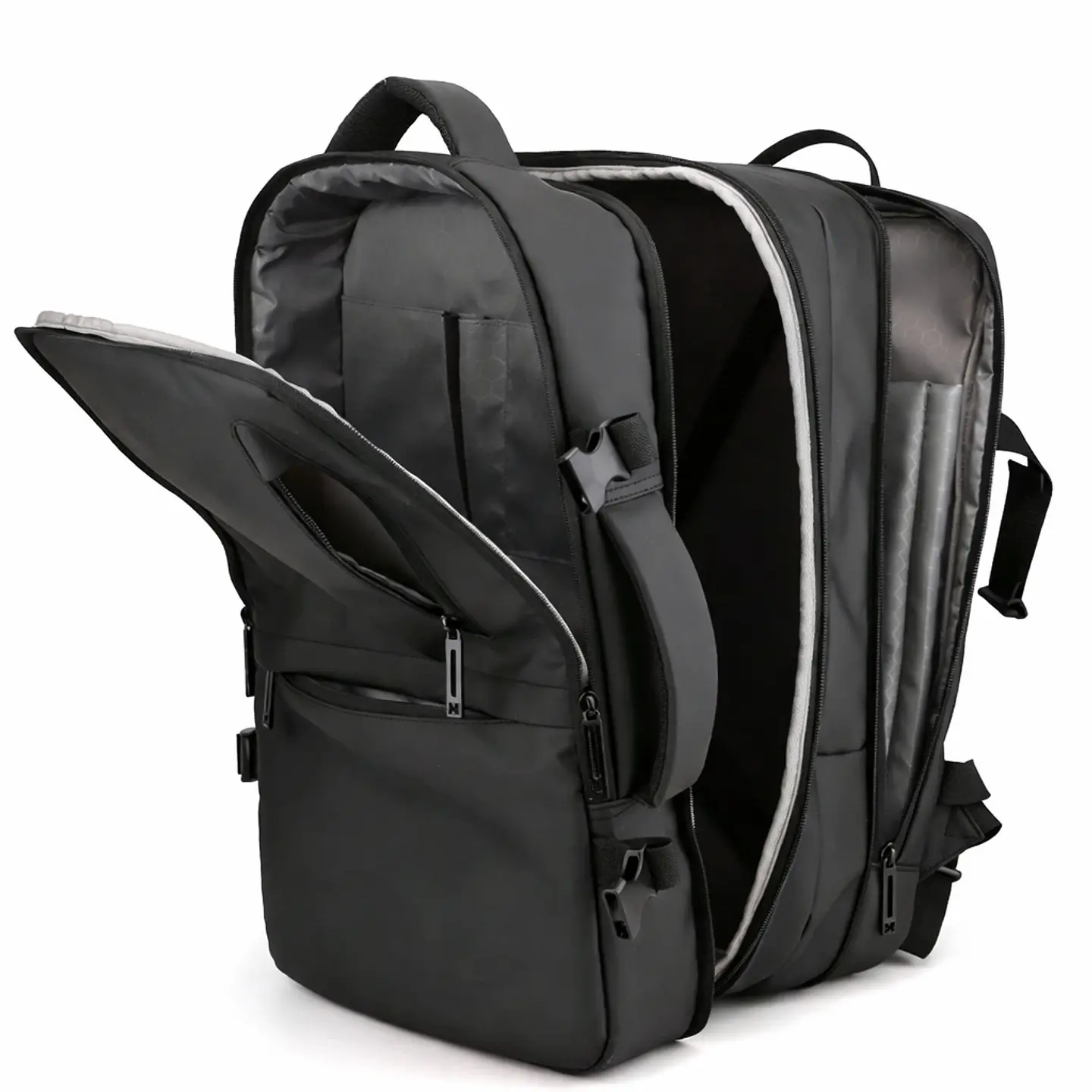 Mochila de Viaje Bolsillos Laterales y Logo Personalizado 4