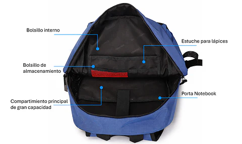 Mochila Urbana 17" Nailon Portanotebook Impermeable