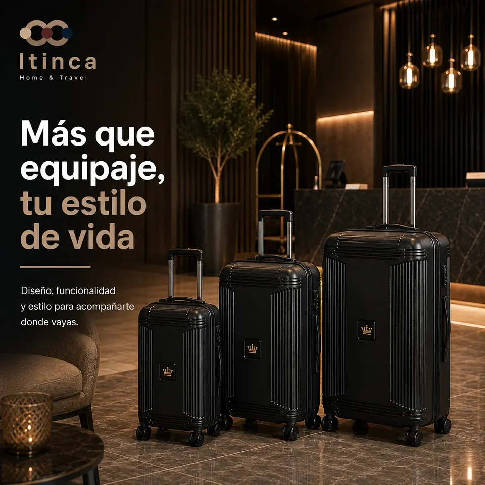 Maleta de Viaje Tres Cruces PP TSA | Cabina 10 kg, Mediana 20 kg y Grande 23 kg 7