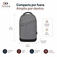 Mochila Notebook Hombre Mujer Tahg Duomo Tech 17l Color Gris - Miniatura 5