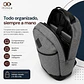 Mochila Notebook Unisex Tahg Duomo 17L Color Gris - Miniatura 3
