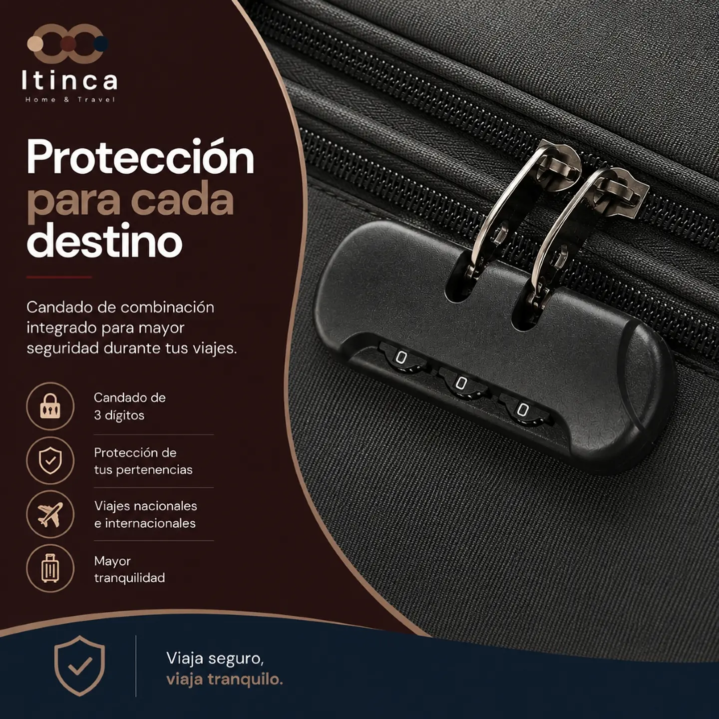 Maleta de Viaje Itinca Llullaillaco | Cabina 10 kg, Mediana 20 kg y Grande 23 kg 4