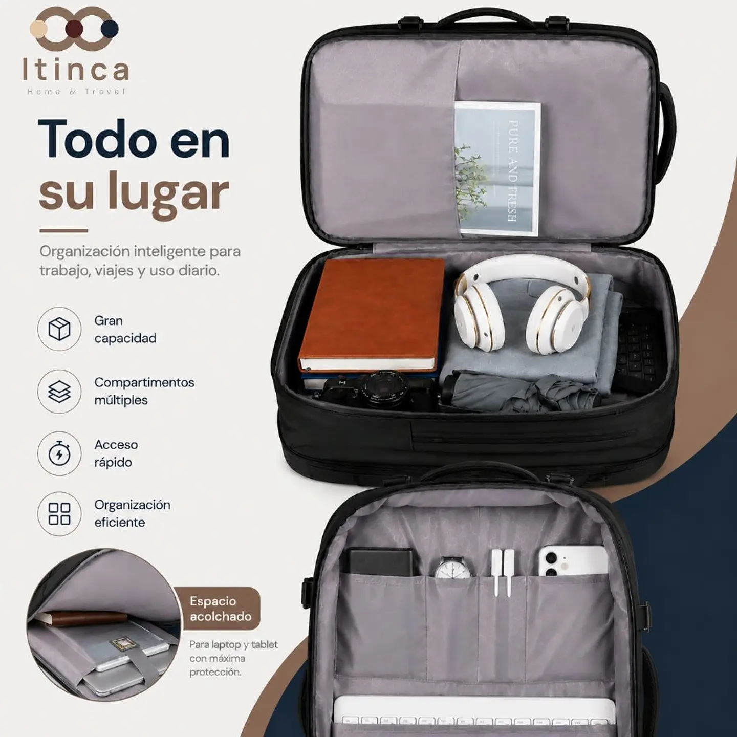 Mochila de Viaje Loa | Multifuncional Expandible 20–39L 3