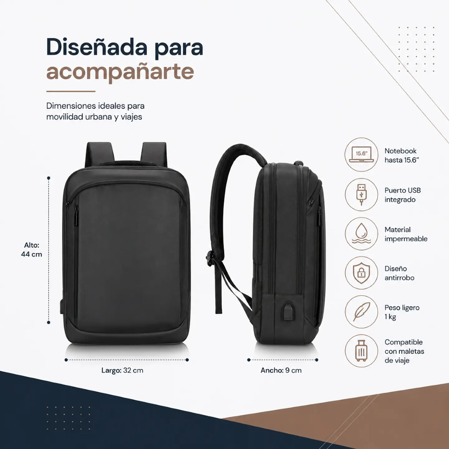 Mochila Antirrobo Lauca | Notebook 16